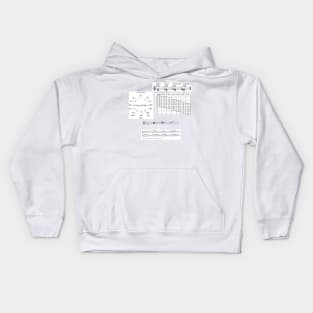 Music theory help sheet Kids Hoodie